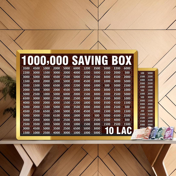 10 Lac Wooden Money Saving Box