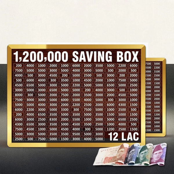 12 lac  Wooden Money Saving Box