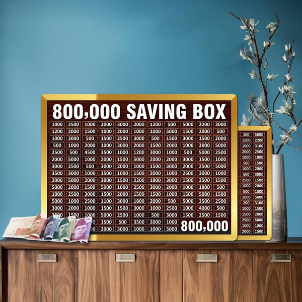 800,000 PKR Wooden Money Saving Box