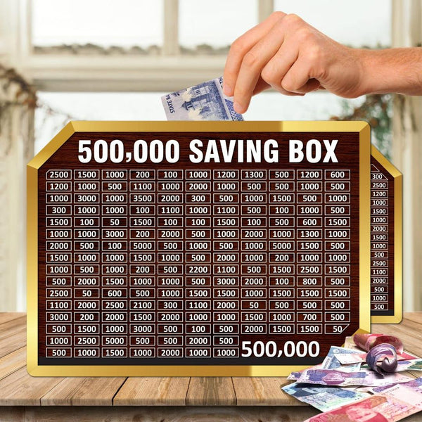 500,000 PKR Wooden Money Saving Box